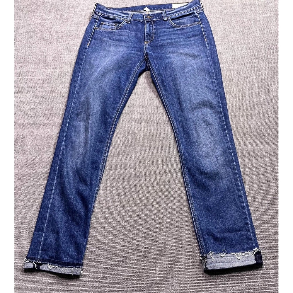 Rag & Bone The Dre Slim Boyfriend Ankle Jeans Women 28 Blue Raw Hem W1590K510AME